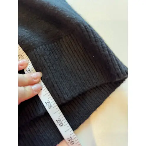 Caslon NWT Womens XL Mock Neck Ribbed Long Sleeve Sweater Black Cotton Capsule