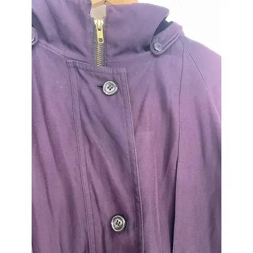 Gallery Women's Purple Coat Size XL Woman Nice Lined Zip Up
