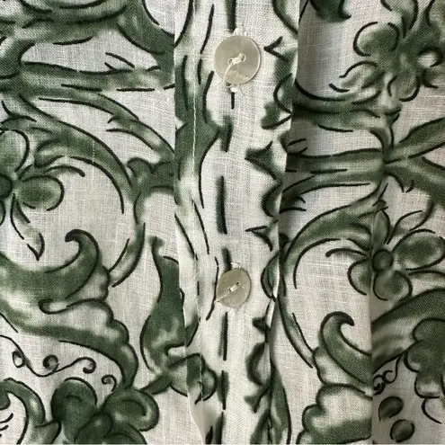 Idillio Positano Italian Linen Oversized Shirt Coverup Size M