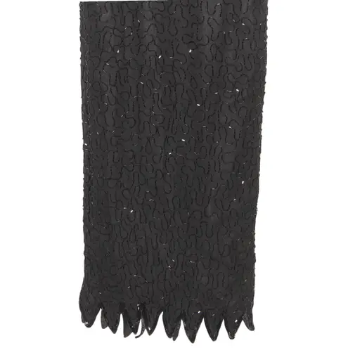 Scala Vintage 100% Silk Full Sequin Maxi Dress Size XL