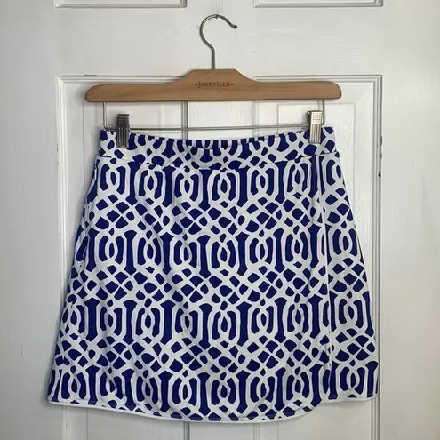 J. McLaughlin  Geometric Print Wrap Skort Catalina Cloth Stretch W-926 Sz S