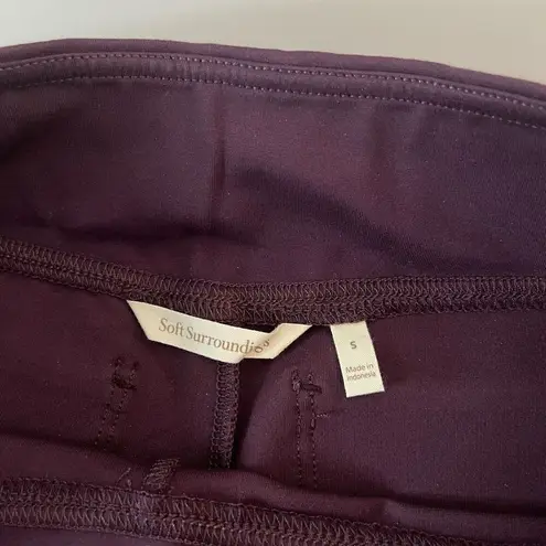 Soft Surroundings Purple Stretchy Ponte Knit Jersey Pull on pants Size Small