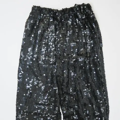 Vintage 80s Black Sequin Pants