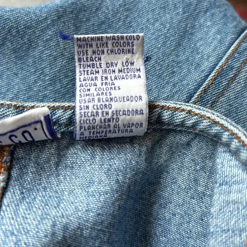 Vintage 90s Jumper Sleeveless Tank Denim Dress Casual Summer Crewneck Size L Blue Size L