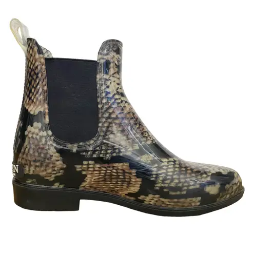 Ralph Lauren Lauren  Tally Bo Rai Snakeskin Rubber Booties