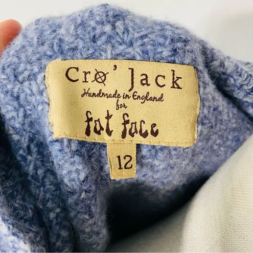 FAT FACE Wool Cardigan Sweater Blue Size M