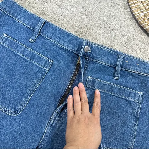 Madewell  The Denim Emmett High-Rise Sailor Shorts Patch Pocket Woodston Wash 33