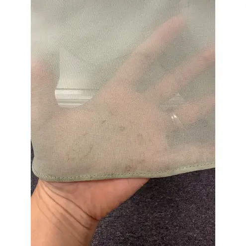 Azazie Alia A-Line Pleated Chiffon Dress in Dusty Sage Size A8