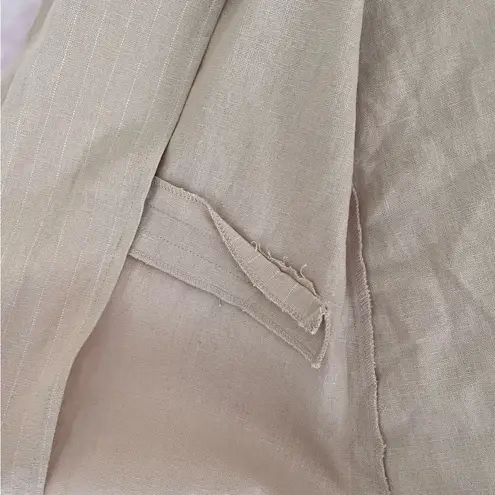 Have linen blend oatmeal beige coastal grandma summer cottagecore blazer, size S