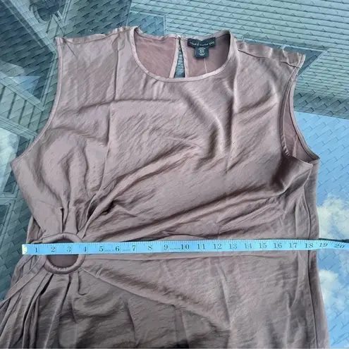 HOUSE of Harlow 1960 x REVOLVE Beige brown satin long keyhole maxi dress Sz XL