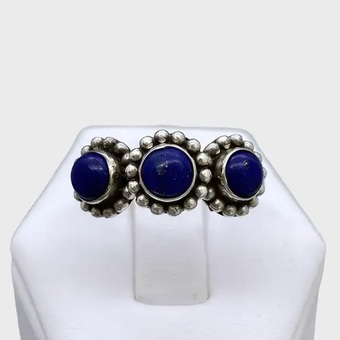 Sterling Silver Genuine Lapis Lazuli Ring - Sz 10