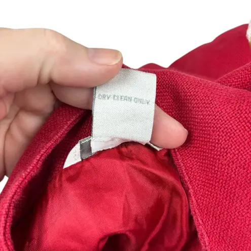 Vintage Tweeds blazer, size Medium, 100% linen, lined, Classic, Timeless, Collar Red