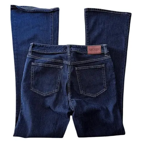 Ralph Lauren Lauren Jeans Womens Dark Wash Flared HighRise WideLeg Size 6