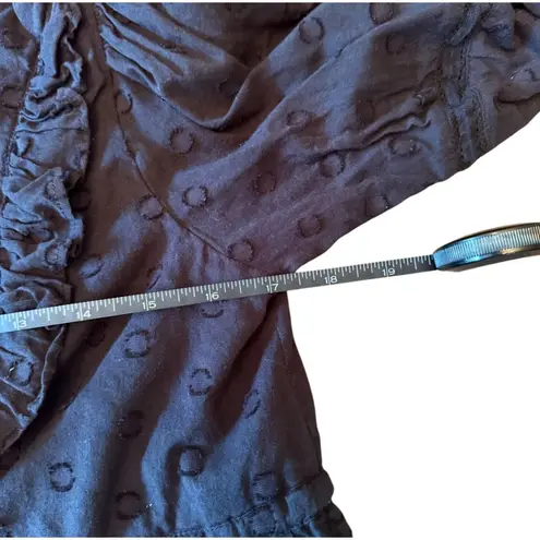 Cleobella Black Ruffle Long Sleeve Mini Dress 766F