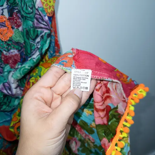 Antica Sartoria by Giacomo Cinque Tropical Print Pom Pom Swim Cover One Size Multiple