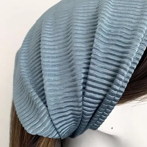 Pleated Wide Headband Cover Blue