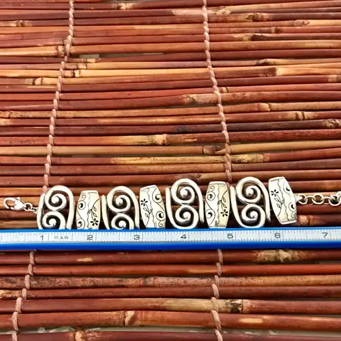 Brighton  Silver Swirl Link Bracelet