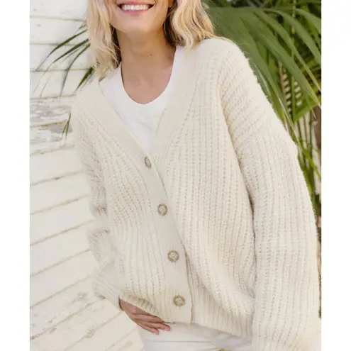Jenni Kayne Alpaca Cocoon Cardigan In Ivory