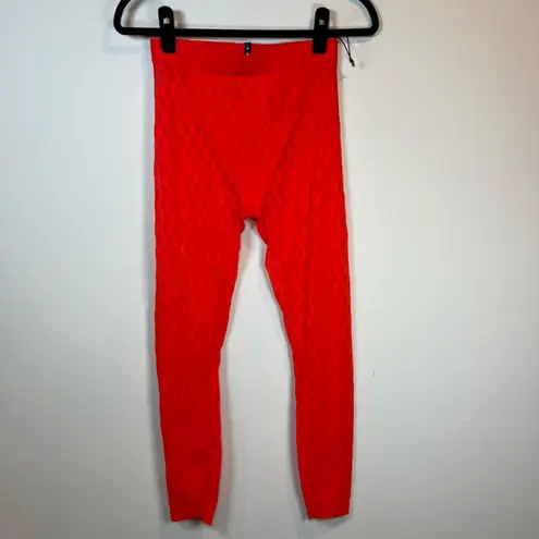 Savage X Fenty Women's Run 2 You High Waist Mesh Leggings Fire Engine Red Medium