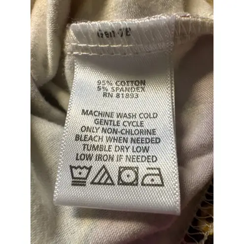 d & co. Floral Paisley Print Top Purple Gold White 3/4 Sleeve Blouse L Purple Size L