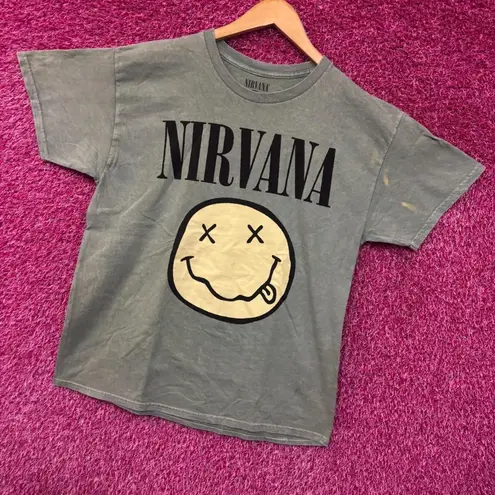 Nirvana Nevermind Smiley Face tshirt size large