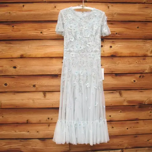 Mac Duggal 9212 Womens Embellished High Neck Cap Sleeve A Line Dress