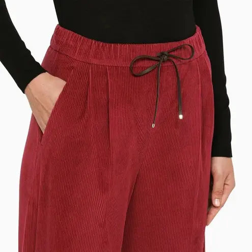 Max Mara NWT  $969 Red‎ Velvet Baggy Trousers ( 6 )