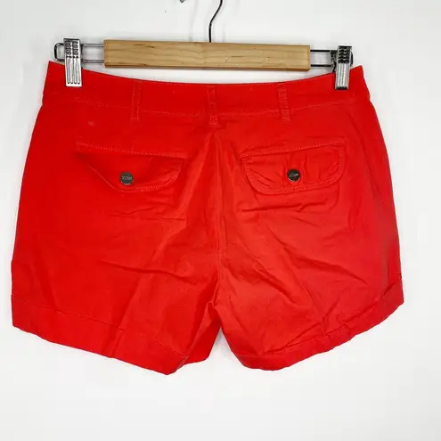 Guess  Bright Red Cotton Blend Pockets Casual Shorts Women's Size 25