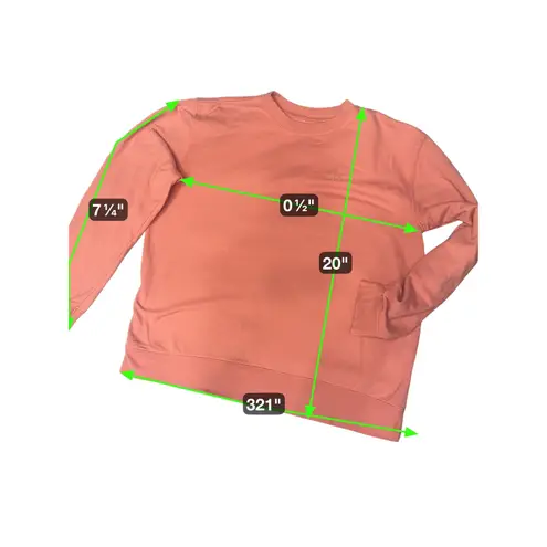 Rare Beauty XL Sweatshirt Pullover Crew Neck You are Rare Coral Top Orange