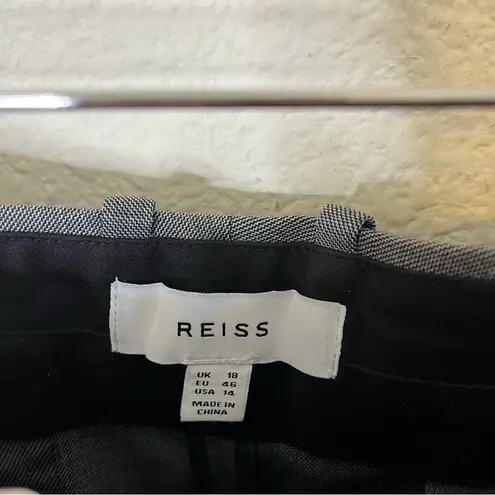 Reiss Layton Slim Fit Wool Blend Suit Trousers Grey Pants Womens Size 14