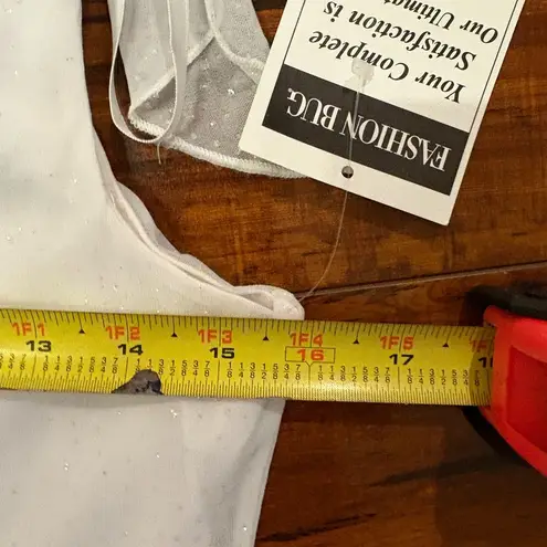 DEADSTOCK y2k white maxi cowl neck sequin dress sheet truffle sleeve glam size 8