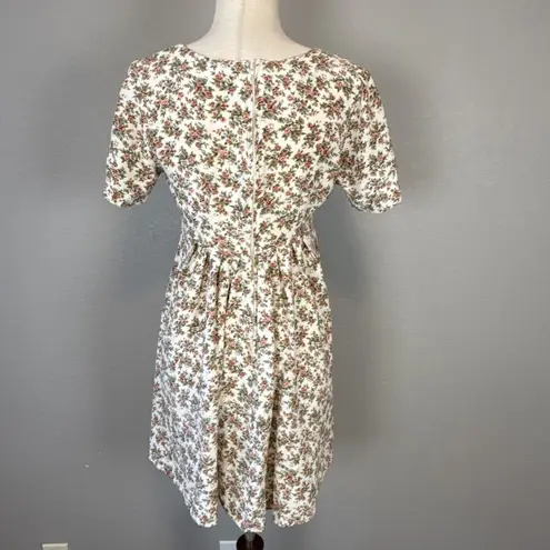 Vintage Stella y2k 90s Floral Babydoll Mini Dress Size S Fairy Coquette Whimsy