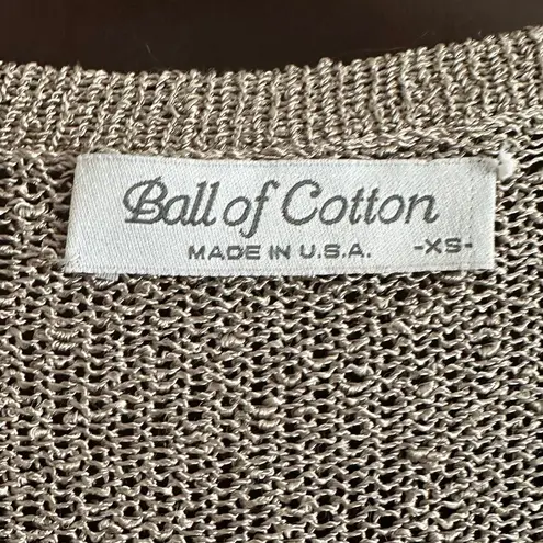 BALL OF COTTON | Handloomed Drapey Knit Asymmetrical Hem Lagenlook Sweater | XS Tan