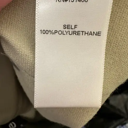 Fate Faux Leather Utility Pants Tapered Cropped Cargo Pockets Stretch Size M Size M