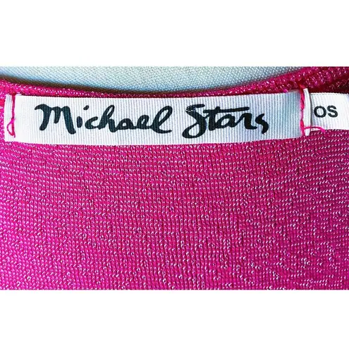 Michael Stars Ultimate Fitted Metallic Pink Cowl Neck Top by ~ Women's Size OS