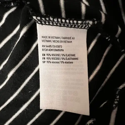 American Eagle Black White Pinstripe Sleeveless Soft & Sexy Tank Size Large