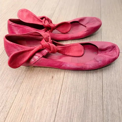 Chloé Chloe red leather ballet shoes size 39