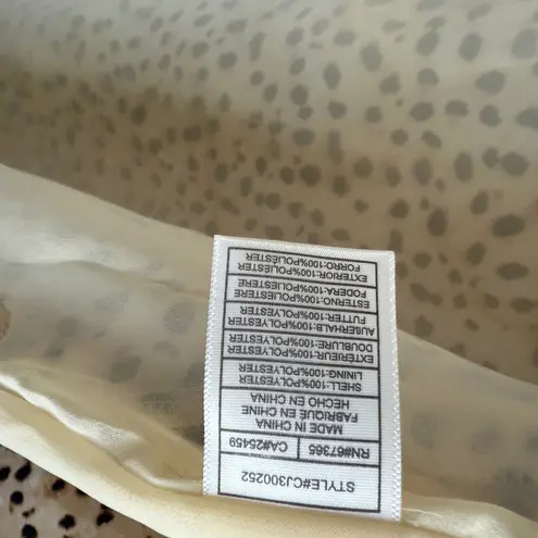 Cupcakes and Cashmere Leopard Print Duster Jacket Boho Lagenlook Kimono sz M NWT