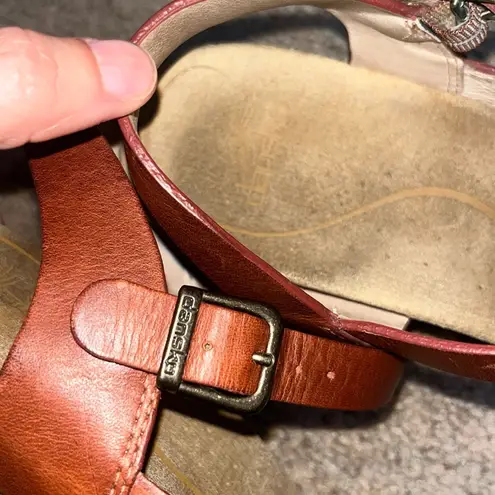 Dansko Tasha Wedge Chunky Heel Leather Sandals 41 / 11-11.5