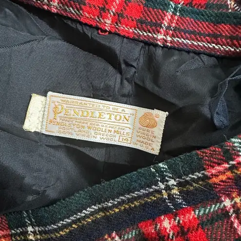 Pendleton Vintage Wool Plaid Skirt Size 4 Twee Academia Preppy Collegiate School