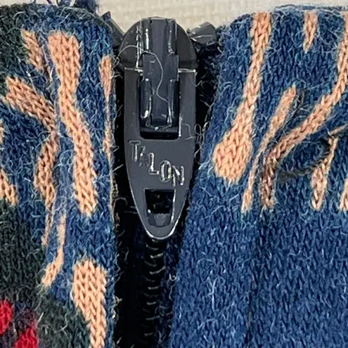 Saks 5th Avenue Vintage 60s Saks Fifth Avenue Maxi Dress Abstract Print Blue Red