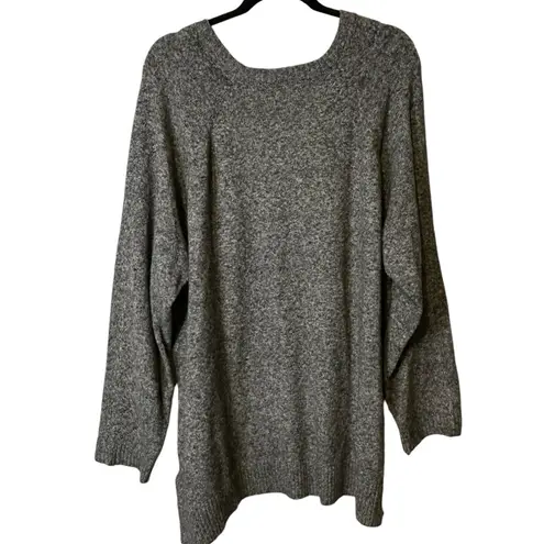 Market & Spruce Gray Crew Neck WGS10510-PL Soft Sweater Side Slits Women’s 3X - Image 6