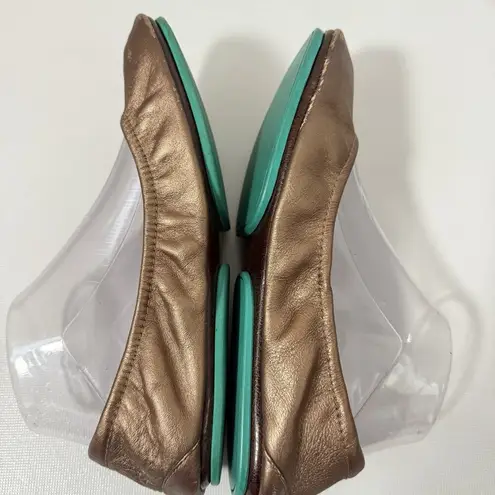 Tieks  By Gavrieli Metallic Rose Bronze Italian Leather Foldable Ballet Flats 8