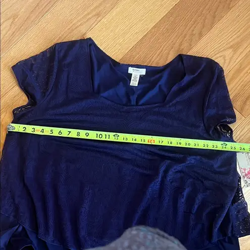 Madison & Berkeley  Navy Lace Blouse