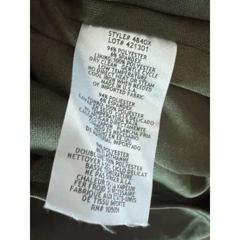 XScape One Shoulder Asymmetric Hem Gown STYLE: 4840X Olive Green Sz 12 NWT $239