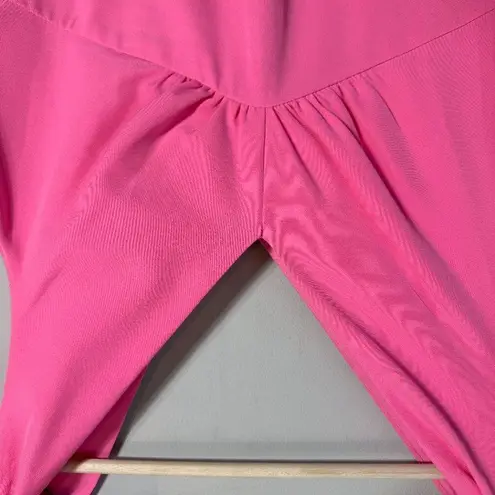 Julia Jordan V-Neck Tie Sheath Knee Length Dress Womens 12 Pink Bows Formal Chic