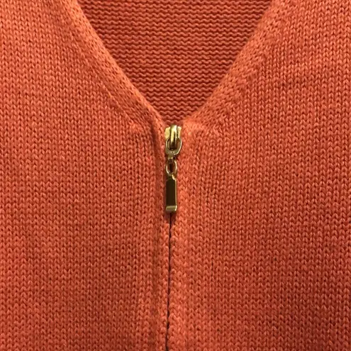 cj banks Salmon Pink Zip Up Cardigan Sweater 1X