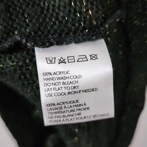 Sparkle & Fade Anthropologie Sparkle &ā Fade Metallic Boat Neck Sweater 3/4 Sleeve Size S Green - Image 6