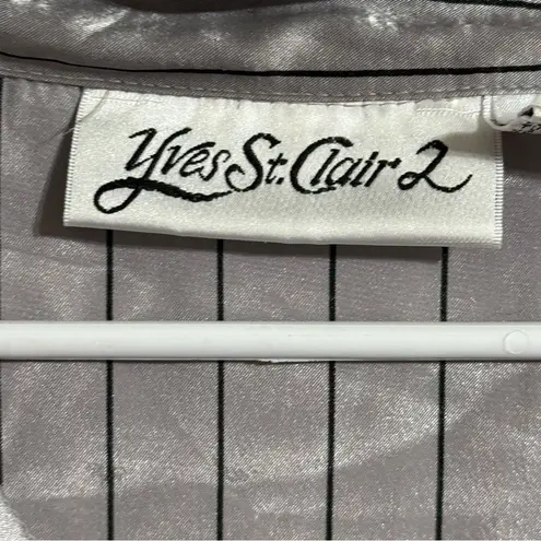 Yves St. Clair Silver 3/4 Sleeve Button Down Shirt Size 20W