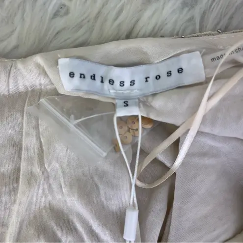 Endless Rose Gold Sequin Long Sleeve Blouse Size Small NWT